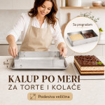 Pravougaoni podesivi kalup od inox-a za spremanje poslastica i jela