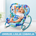 Ljuljaška za bebe Blue Jungle Comfort – Umiruje, Ljulja i Zabavlja