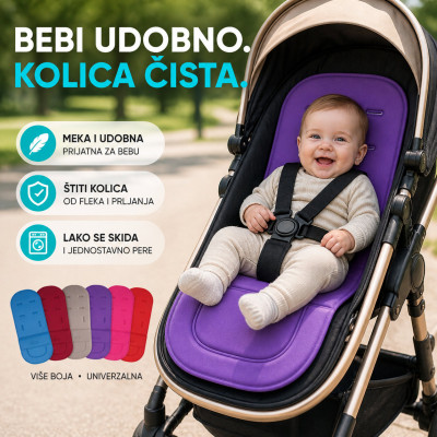 Univerzalna bebi podloga za kolica – mekana, periva i praktična