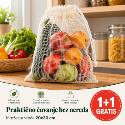 1+1 GRATIS Mrežasta vreća za višenamensku upotrebu 20x30cm