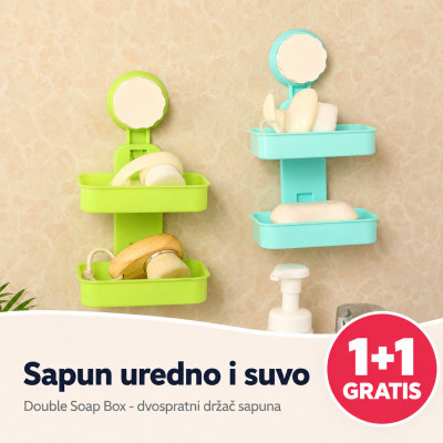1+1 GRATIS Double soap box - Dvospratni držac sapuna