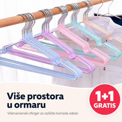 1+1 GRATIS Višenamenski ofinger za različite komade odeće u raznim bojama