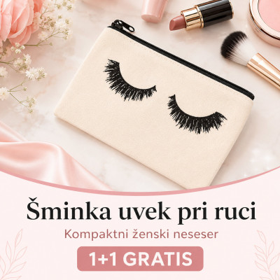 1+1 GRATIS Kompaktni ženski neseser za sitnu šminku