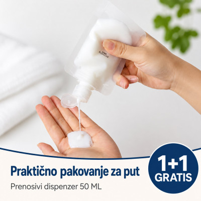 1+1 GRATIS Prenosivi dispenzer za kreme, sampone ili tečnu hranu od 50 ML