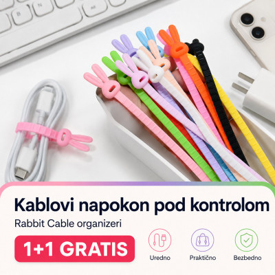 1+1 GRATIS Rabbit Cable - Organizatori kablova u bojama