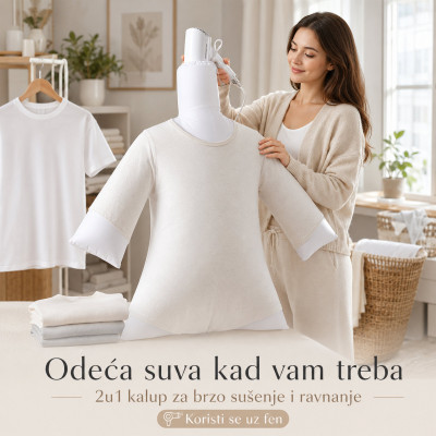 Brzi sušač odeće za fen – 2u1 kalup za majice i pantalone