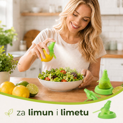 Sprej za limun i limetu – set 2u1 sa podmetačem