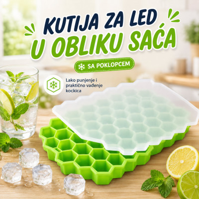 Kutija za led u obliku saća + poklopac