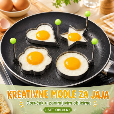 Kreativne modle za jaja – doručak u obliku srca, zvezde i cveta
