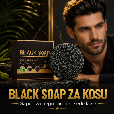 Vratite prirodnu boju kose - Black Soap prirodni sapun za sedu kosu