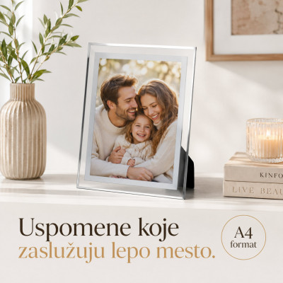 A4 stakleni ram za slike, diplome i postere 21 x 29,7 cm