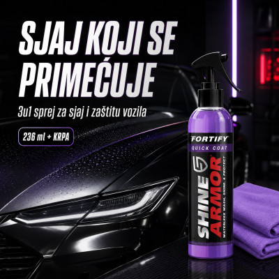 Shine Armor sprej za suvo pranje, sjaj i zaštitu automobila 236 ml