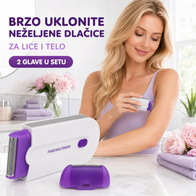 Električni odstranjivač dlačica za uklanjanje dlačica sa lica i tela
