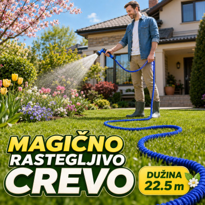 Magično rastegljivo crevo za vodu sa prskalicom 22.5m