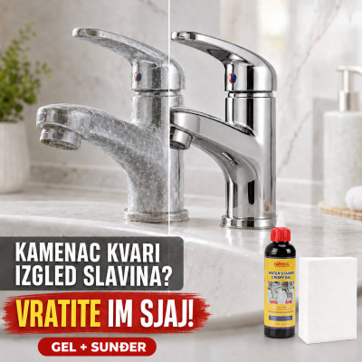 Gel za uklanjanje kamenca i tragova vode sa slavina i inox površina – 150 ml