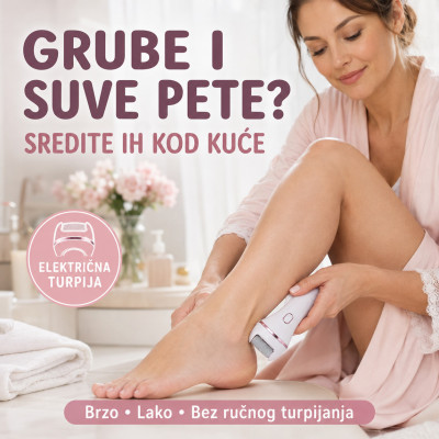 Električna turpija za pete i stopala sa USB punjenjem