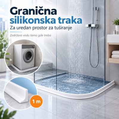 Granična silikonska traka za kreiranje prostora za tuširanje - 1 metar