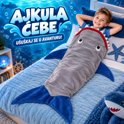 Shark Blanket - Dečije ajkula ćebe