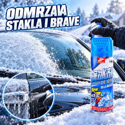 Sprej za brzo dmrzavanje stakla i brava na automobilu