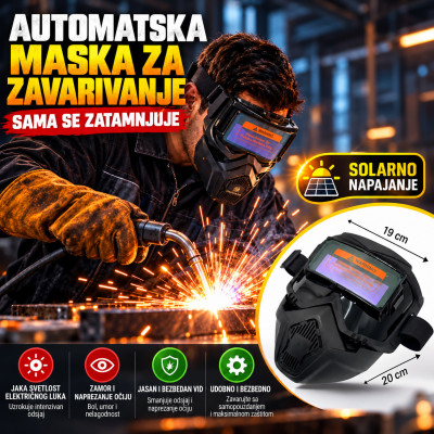 Automatska maska za zavarivanje sa samozatamnjivanjem – solarna