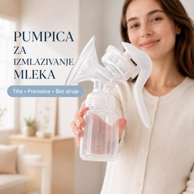 Prenosiva ručna pumpica za izmlazanje mleka – bez struje