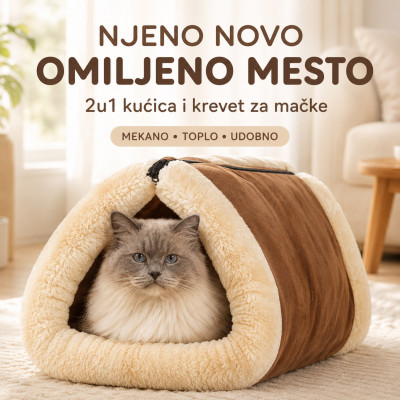 Kitty Shack 2u1 – mekana kućica i krevet za mačke