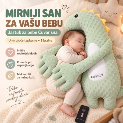 Čuvar sna - Umirujući plišani jastuk sa ritmičkim tapkanjem i daljinskim