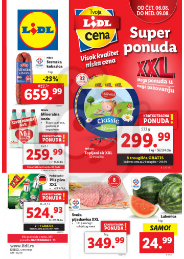 LIDL SRBIJA Katalog Akcija 06.08. - 12.08.2020. | Kuda u Kupovinu