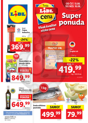Lidl Srbija Katalog Akcija 13 08 19 08 2020 Kuda U Kupovinu