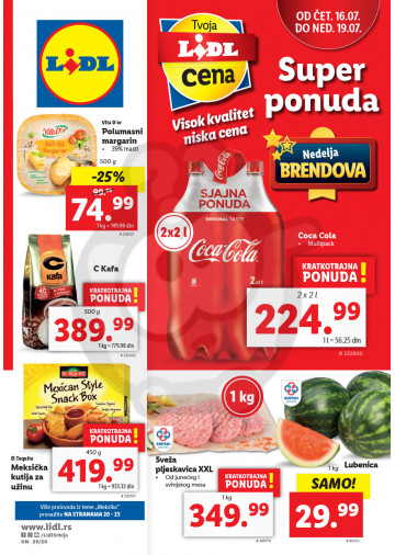 Lidl Srbija Katalog Akcija 16 07 22 07 2020 Kuda U Kupovinu