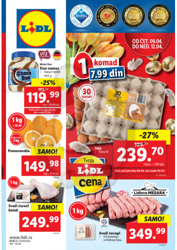 Lidl Srbija Katalog Akcija Hrana 09 04 15 04 2020 Kuda U Kupovinu