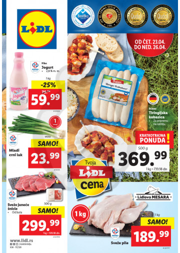 Lidl Srbija Katalog Akcija Hrana 23 04 29 04 2020 Kuda U Kupovinu