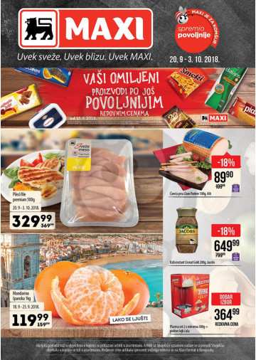 Maxi Katalog Akcija 20 09 03 10 2018 Kuda U Kupovinu