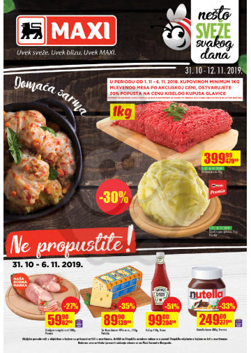 Maxi Katalog Akcija 31 10 12 11 2019 Kuda U Kupovinu