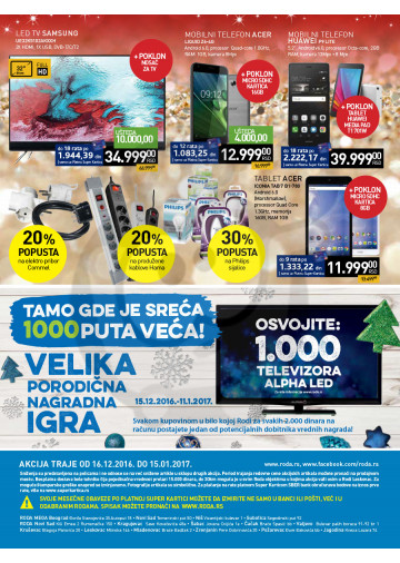 Roda Akcija Katalog Tehnika 16 12 2016 15 01 2017 Kuda U Kupovinu
