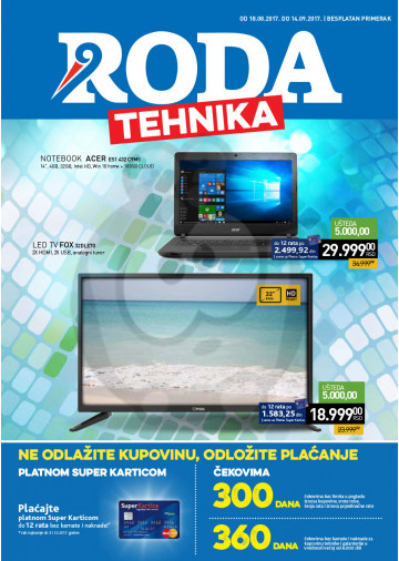Roda Akcija Katalog Tehnika 18 08 14 09 2017 Kuda U Kupovinu