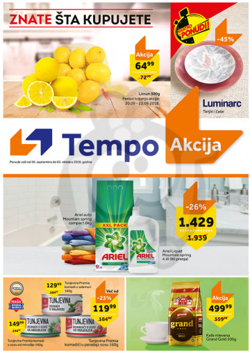 Tempo Katalog Akcija 20 09 03 10 2018 Kuda U Kupovinu