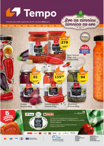 Tempo Katalog Akcija Zimnica 13 09 17 10 2018 Kuda U Kupovinu