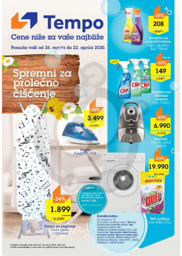 Tempo Katalog Akcija Prolecno Ciscenje 26 03 22 04 2020 Kuda U Kupovinu