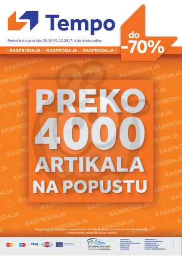 Tempo Katalog Rasprodaja 4000 Proizvoda 09 10 31 12 2017 Kuda U Kupovinu