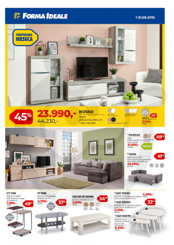 Forma Ideale Namestaj Katalog Akcija Avgust 2019 Kuda U Kupovinu