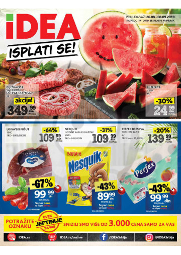 Idea Akcija Katalog Isplati Se 26 08 08 09 2019 Kuda U Kupovinu