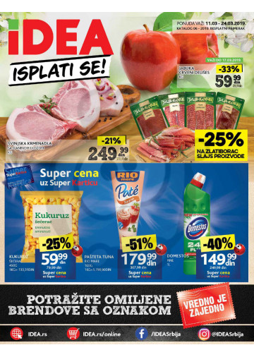 Idea Akcija Katalog Isplati Se 11 03 24 03 2019 Kuda U Kupovinu