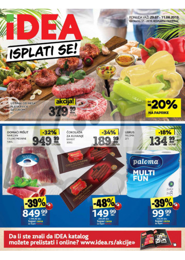 Idea Akcija Katalog Isplati Se 29 07 11 08 2019 Kuda U Kupovinu