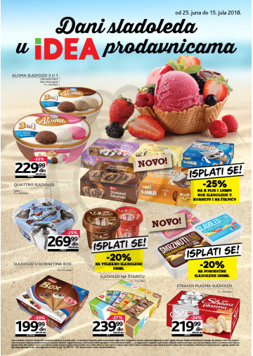 Idea Akcija Katalog Sladoled 25 06 15 07 2018 Kuda U Kupovinu
