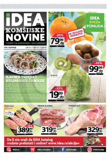 Idea Vikend Nedeljna Akcija 01 11 07 11 2019 Kuda U Kupovinu