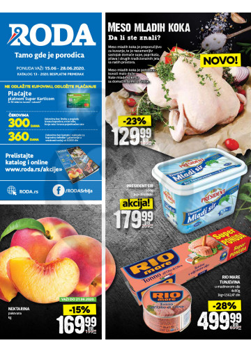 Roda Market Katalog Akcija 15 06 28 06 2020 Kuda U Kupovinu