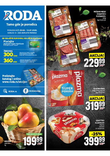 Roda Market Katalog Akcija 29 06 12 07 2020 Kuda U Kupovinu