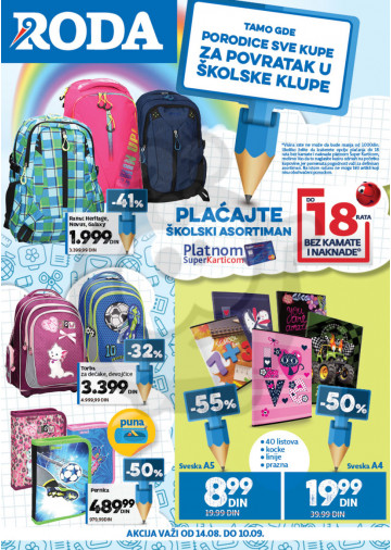 Roda Katalog Akcija Skola 14 08 10 09 2017 Kuda U Kupovinu