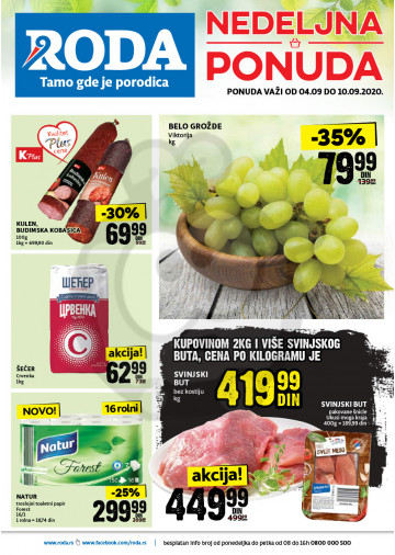 Roda Vikend Nedeljna Akcija 04 09 10 09 2020 Kuda U Kupovinu